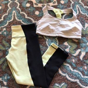 Lululemon revisable leggings and sports bra
